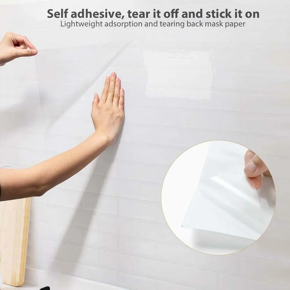 

Transparent Kitchen Oil-Proof Wall Sticker Heat-resistant Splash Protection Foil Tile Film Anti-oil Sticker Home Decor