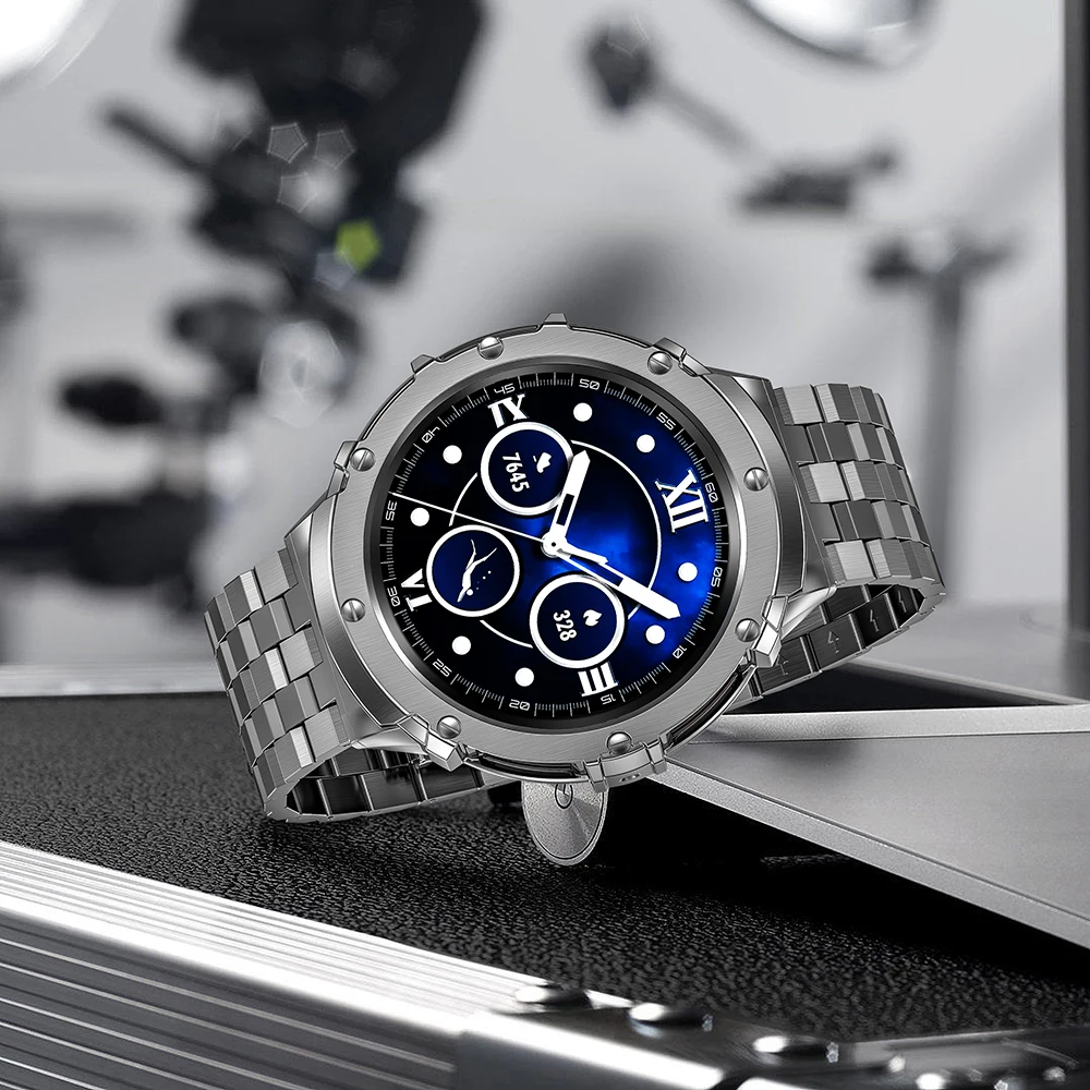 Stylish Metal Watch Band with Protective Case - Premium Strap Wristband Accessories