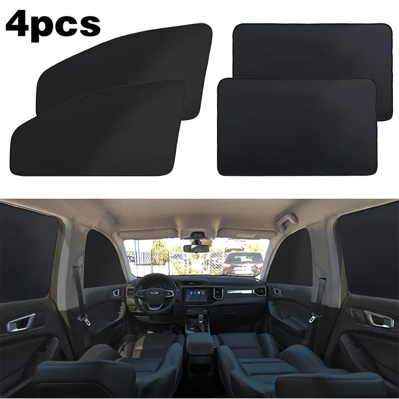 Car Magnetic Window Sunshades 4/2pc UV Protection Privacy Sunshade Window Cover Middle Plate Privacy Curtain