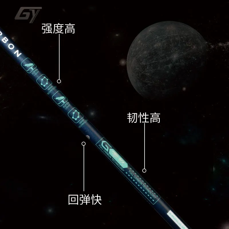 GuangYu-Ultralight Carbon Fiber Badminton Racket, Adult Bat Batting, Durable, High Pound, 32lb Max Pull String, 6U, 72g