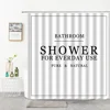 Letter Shower Curtains Simple Nordic Art Design Bathroom Curtain Home Decor Bath Screens Bathroom Accessories Polyester Fabric 3