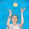 7 PCS Sucker Ball Sticky Balls That to The Ceiling PVC Suction Cup Creative Toy 4