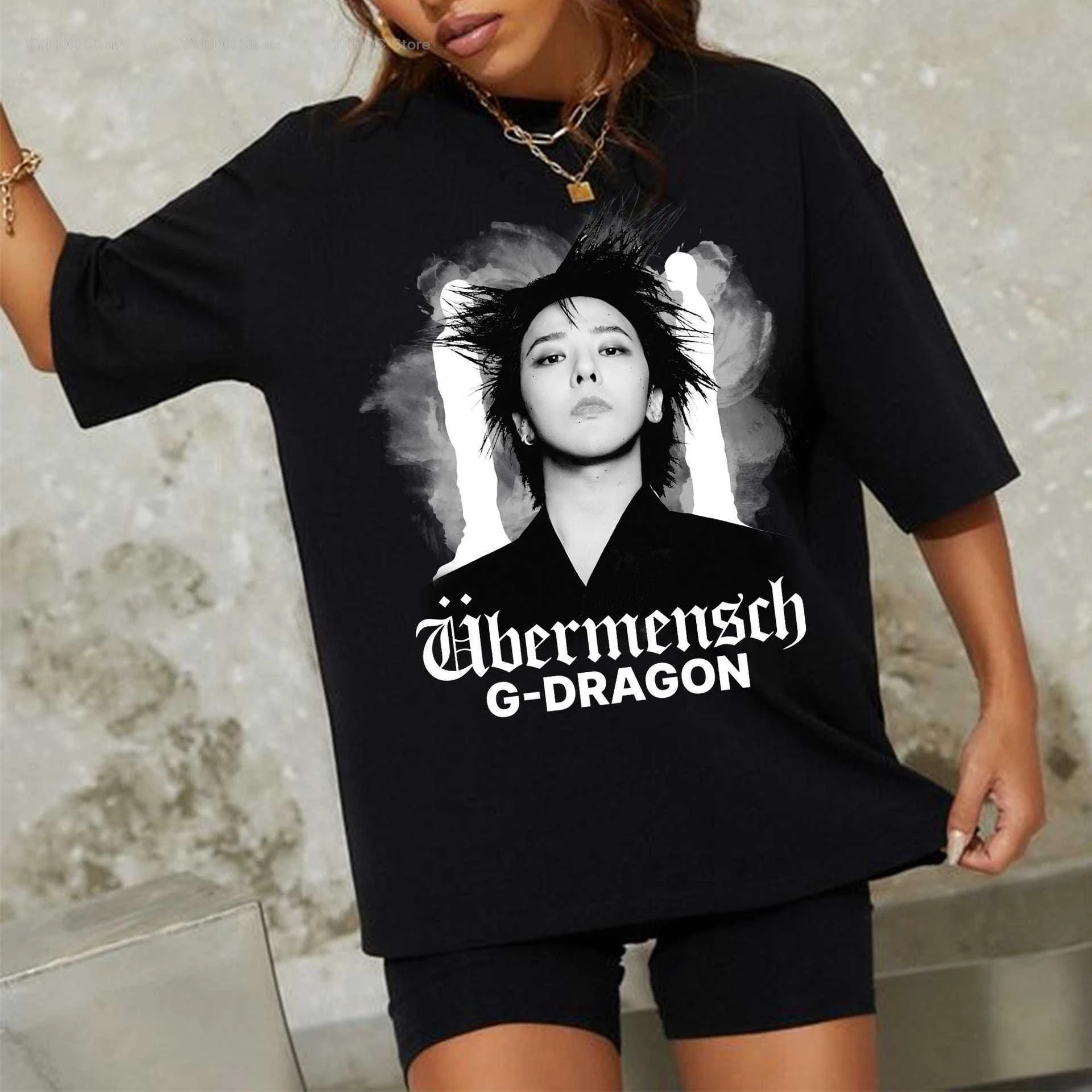 G Dragon T Shirt Kpop Fashion GD New Album Ubermensch Print