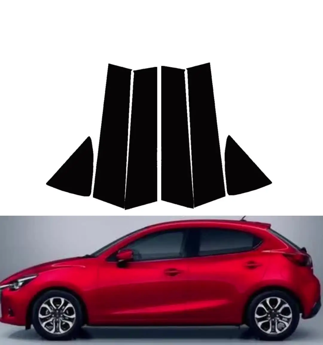 Auto Raamstijlen Glanzend Piano Zwart Decoratie Voor Mazda 3 Axela 2006-2010 2011 2012 2014-2023 Raamlijst Afdekking Stickers kopen vanaf een prijs van 8.03