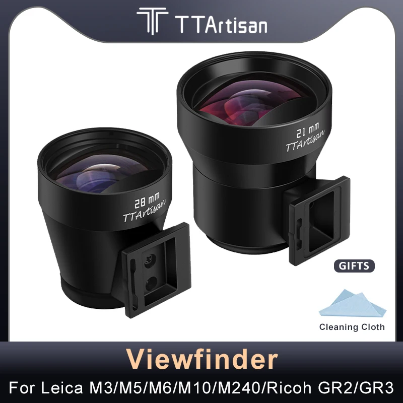 

TTartisan 21mm 28mm View Finder Camera Viewfinder for Leica M3 M5 M6 M10 M240 Ricoh GR2 GR3 Universal Camera Viewfinder