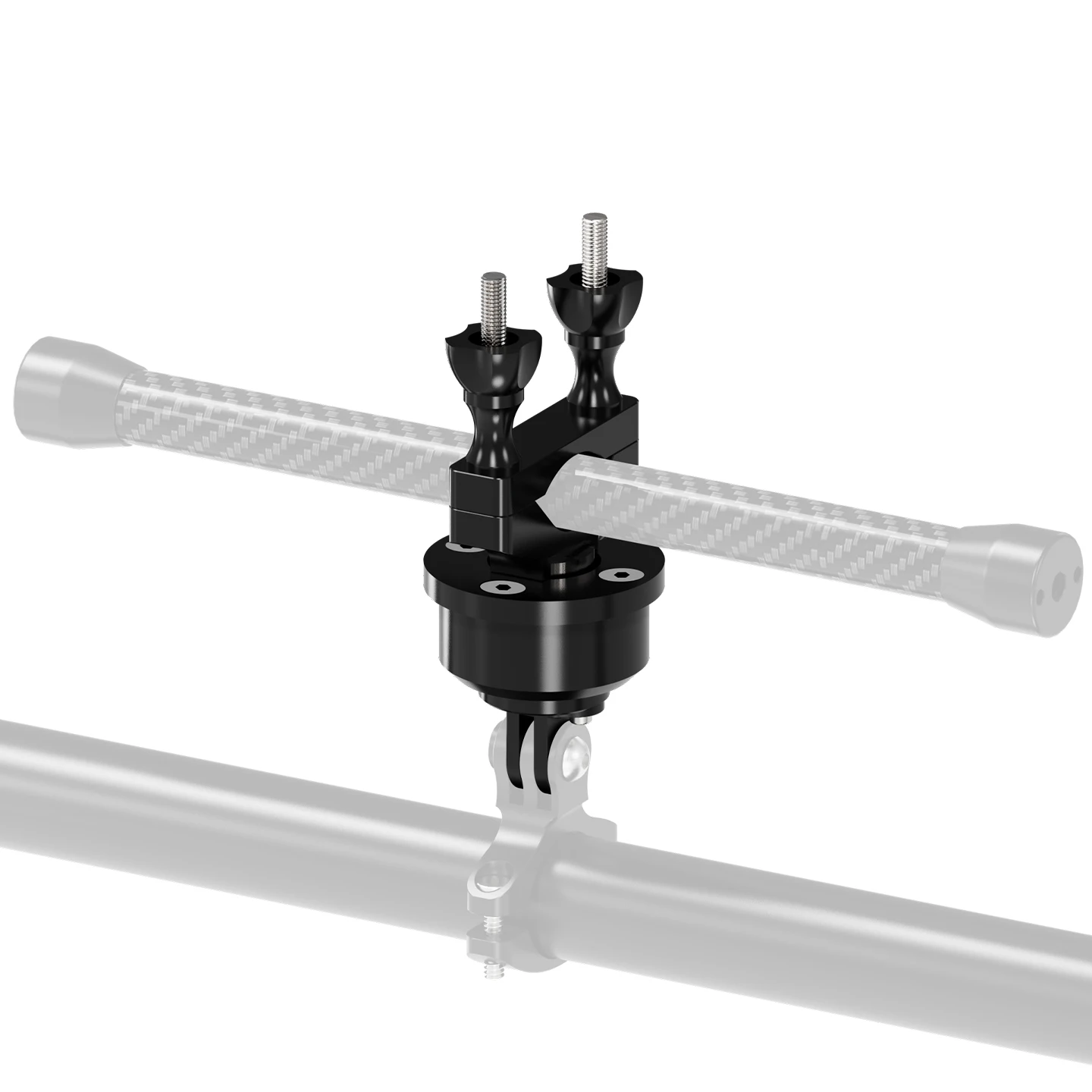 Handlebar Clamp Mount 15-35mm Tube Rod Clip 25mm Ball Head Tripod Adapter for Gopro OSMO 360 Action Motorcycle Bicycle Cyling