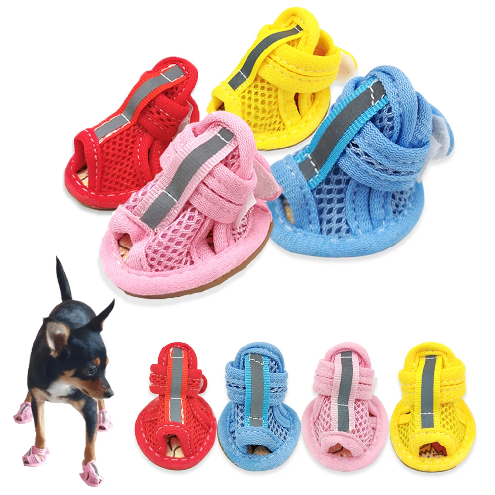 4Pcs/Set Cute Dog Cats Boots Outdoor Snow Walking Non-slip Puppy Sneakers  Supplies Puppy Comfortable Pet Winter Thick Warm Shoes - AliExpress