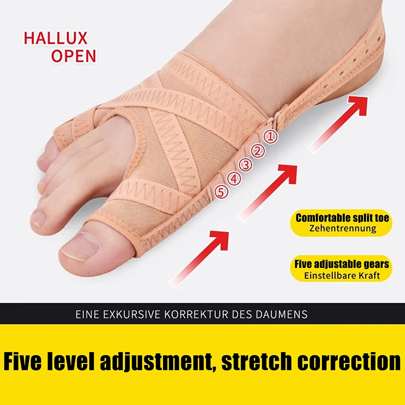 New Fabric Bunion Corrector Toe Separator Adjustable Hallux Valgus Sleeve_voghion.com