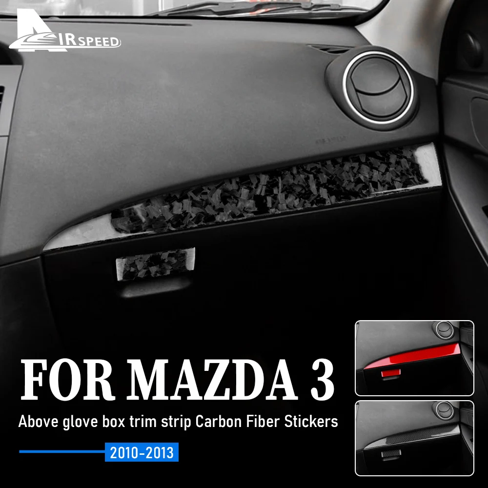 1pc ABS Carbon Fiber Color Red Glove Storage Box Handle Cover Trim For Ford Everest Ranger XL