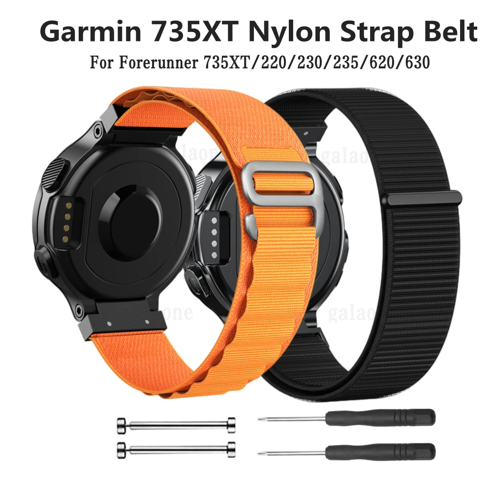 Garmin-Correa de nailon deportiva 735XT para Forerunner 620/630/230/235/Approach S6, correa de reloj reemplazable, pulsera S6 S20