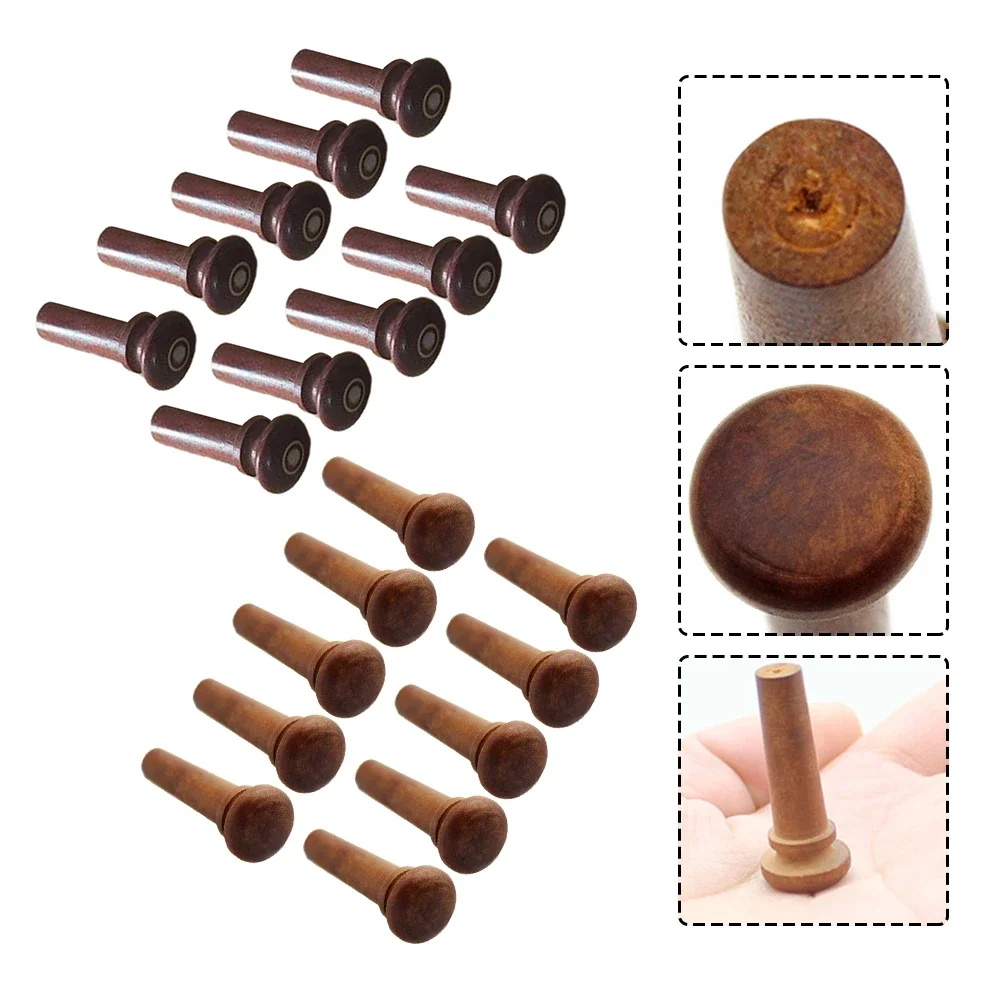 10 Pcs Violin Endpins 4/4/3/4 Fiddler Tail Nail Jujube Wood / Rosewood Endpin Pegs Professional Musical Instrument Accessories