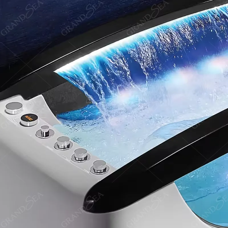 Hydromassage Freestanding Built-in Massage Bathtub Indoor Corner Jacuzzier Bathtub For Two