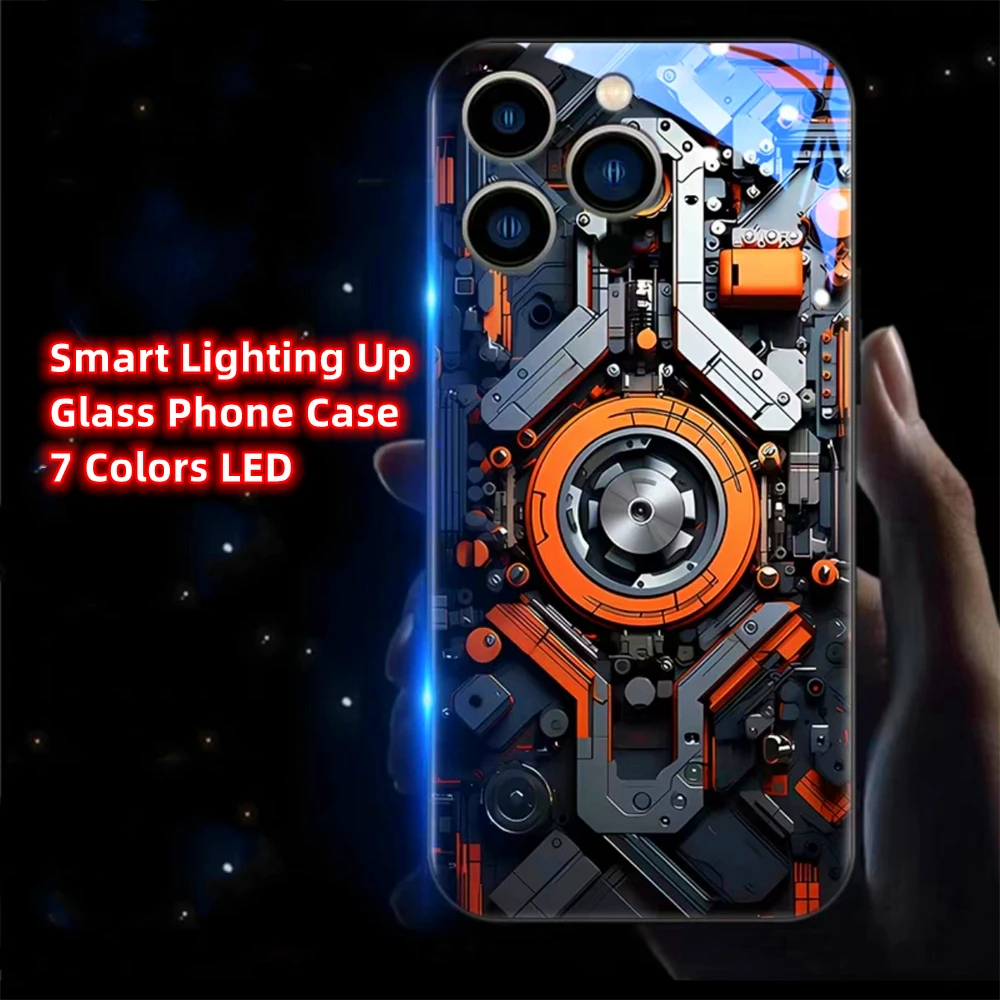 Schaltkreisplatinen-Design mit Soundsteuerung und LED-Blitzlicht-Hülle für VIVO X50 X60 X70 X80 X90 X100 X200 Pro Plus IQOO 12 11 10 – Detail 8