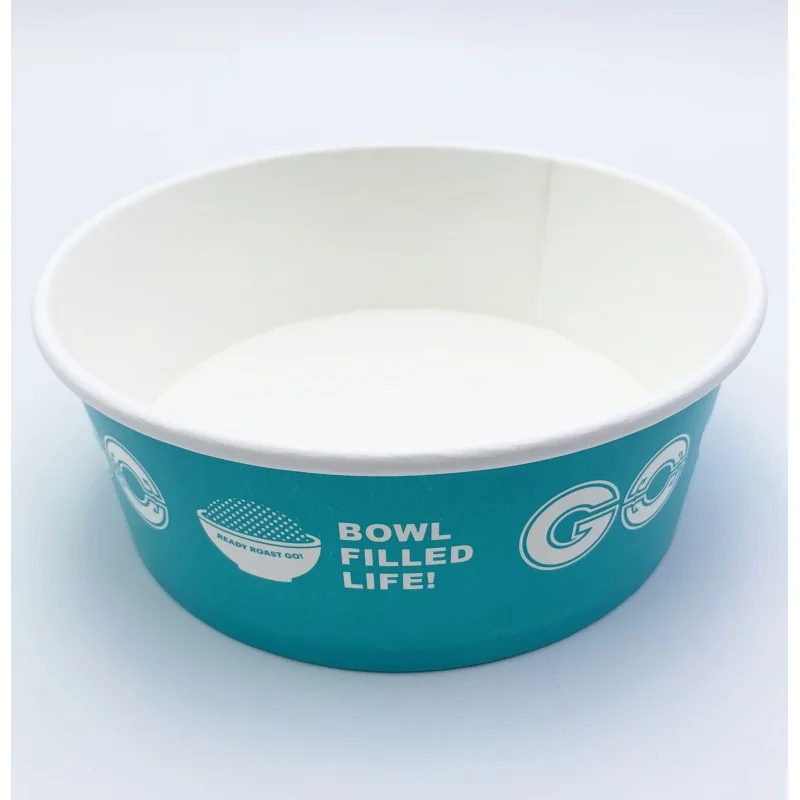 

Customized productTake Away Disposable 500ml 750ml 1000ml Double PE Coated Fruit Noodle Soup Ice Rice Salad Paper Bowl Wit