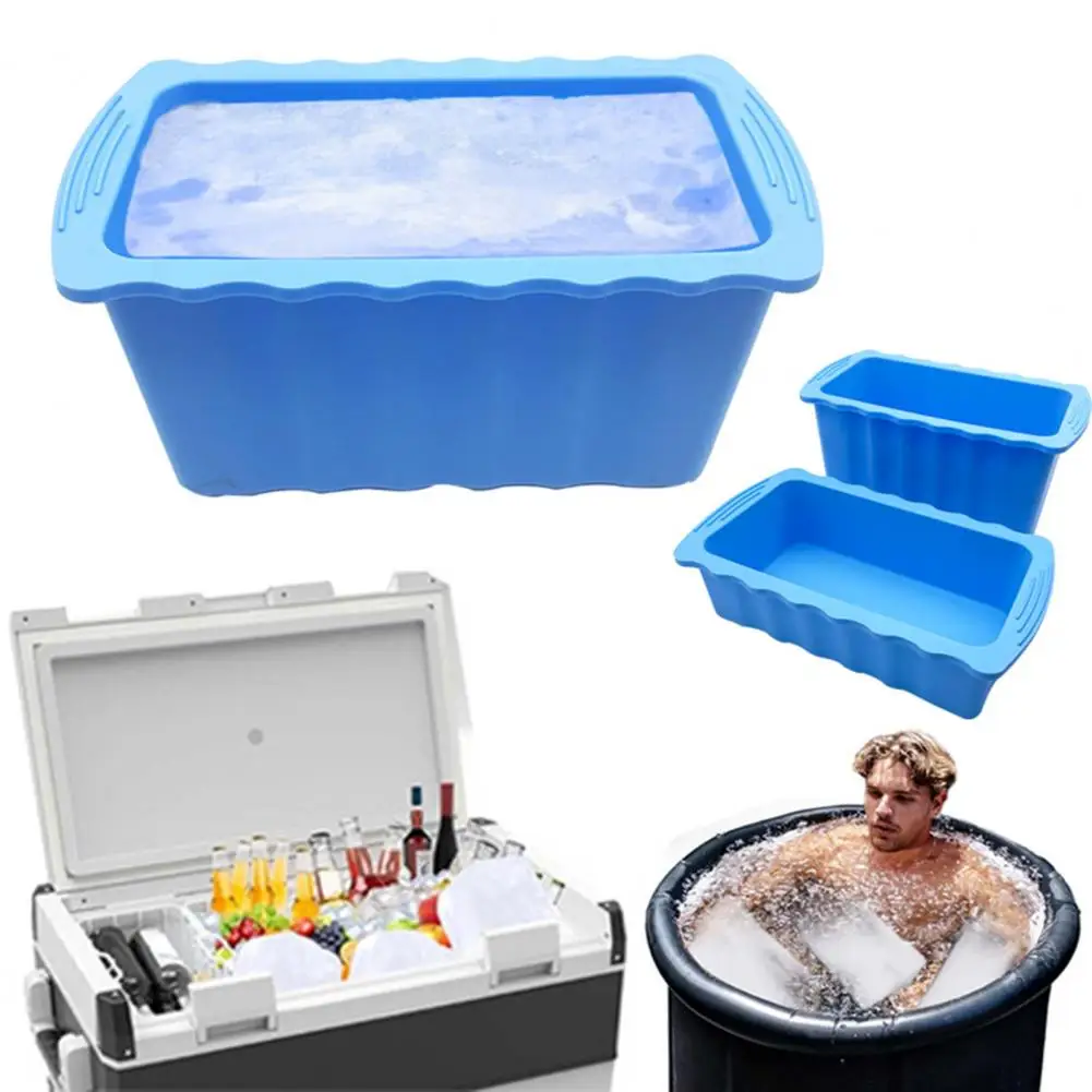 

Long-lasting Ice Cubes Dishwasher Safe Extra Ice Block Mold Food Grade Silicone Ice Maker for Plunge Coolers for Ice for Coolers