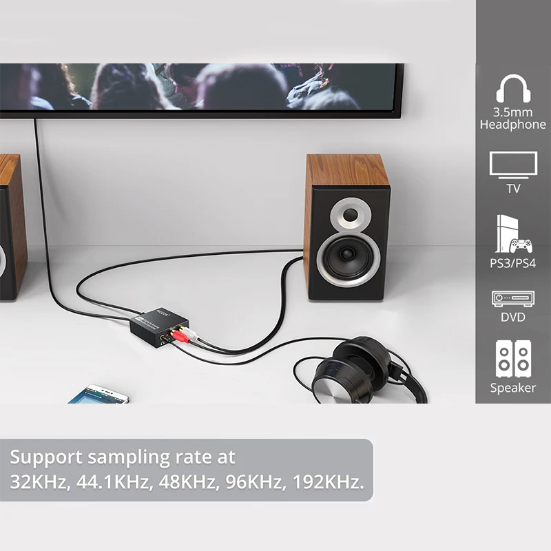   -Ƴα  AUX 3.5mm  RCA L/R ȯ Toslink -3.5mm  ڴ 