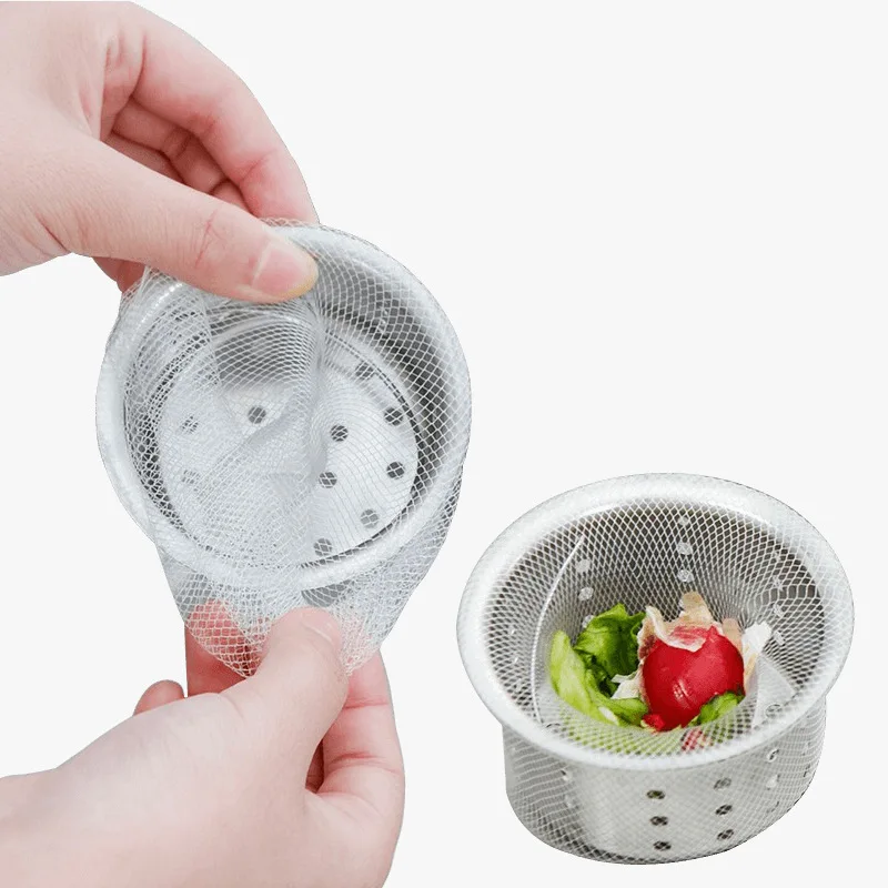 New product Kitchen Sink Filter Bag Drain Waste Hair Beauty products Storage Anti-Clog