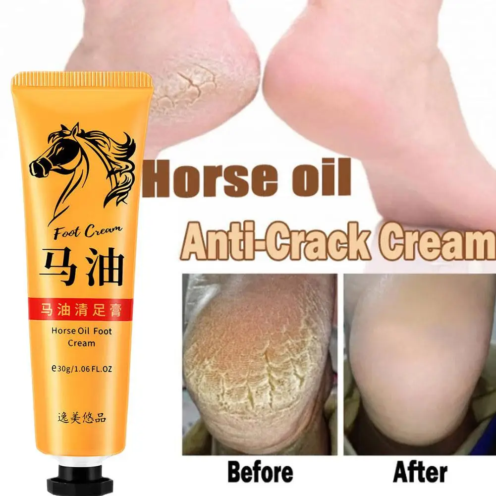 

1 Pcs 30g Cream Horse Oil Foot Cream Foot Care Cream For Dry And Cracked Feet In Autumn Winter Prevent Frostbite Nourish Sk Z1F0