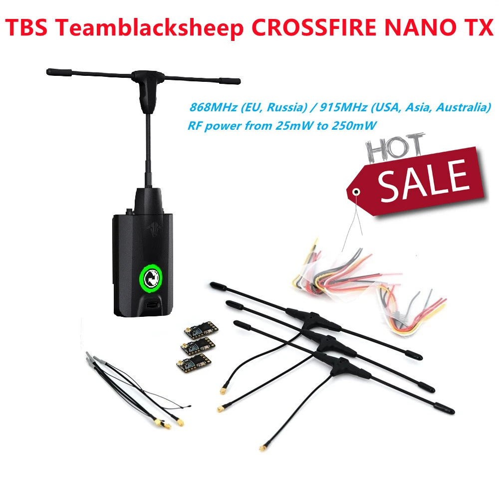 Tbs Teamblacklacksheep Crossfire Nano Tx 915Mhz 868Mhz 250Mw Connettore A Lungo Raggio Usb-C Modulo Rf Per Radio Frsky X-Lite X9D Lite