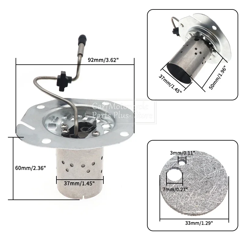 304 Stainless Steel Heaters Burner For Webasto Air Top 2000AT /2000s/2000st/2000stc Diesel Burner W/310 Screen Mesh