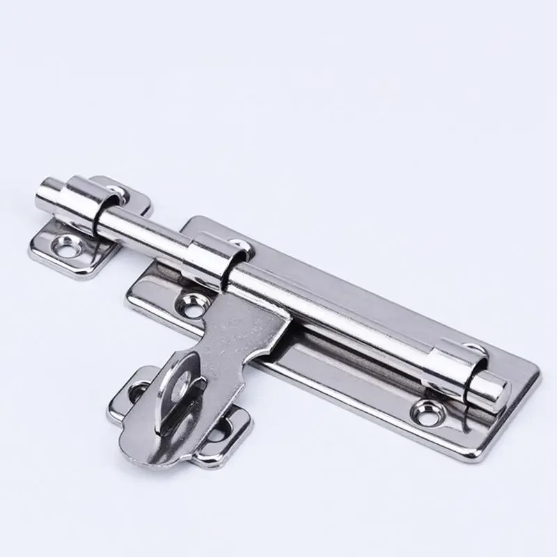 Door Latch 4 /6 /8INCH Stainless Steel Door Latch Sliding Lock Bolt Latch Hasp Staple Gate Safety Lock Security Door Bolt Window Catch