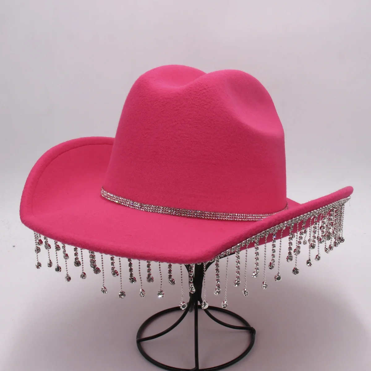 Women's Cowboy Hat Rhinestone Fringe Western Cowgirl Hats Bride Party Dress Hats cowboy hats cowgirl hats