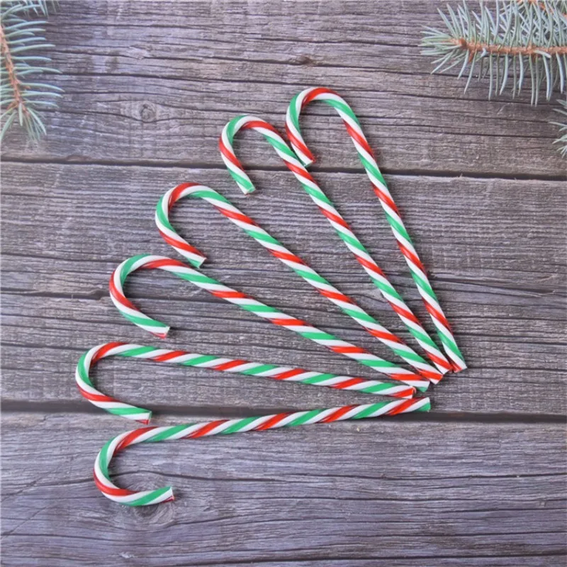 30/6PCS Mini Candy Canes Miniature Christmas Tree Decor Peppermint Swirls Pendant DIY Scrapbook Craft Gift Home Party Navidad