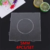4PCS 2.6mm/5mm Fuse Beads Transparent Extra large Square Pegboards Ironing Beads Boards DIY Material Template Melting Beads Pegb 6