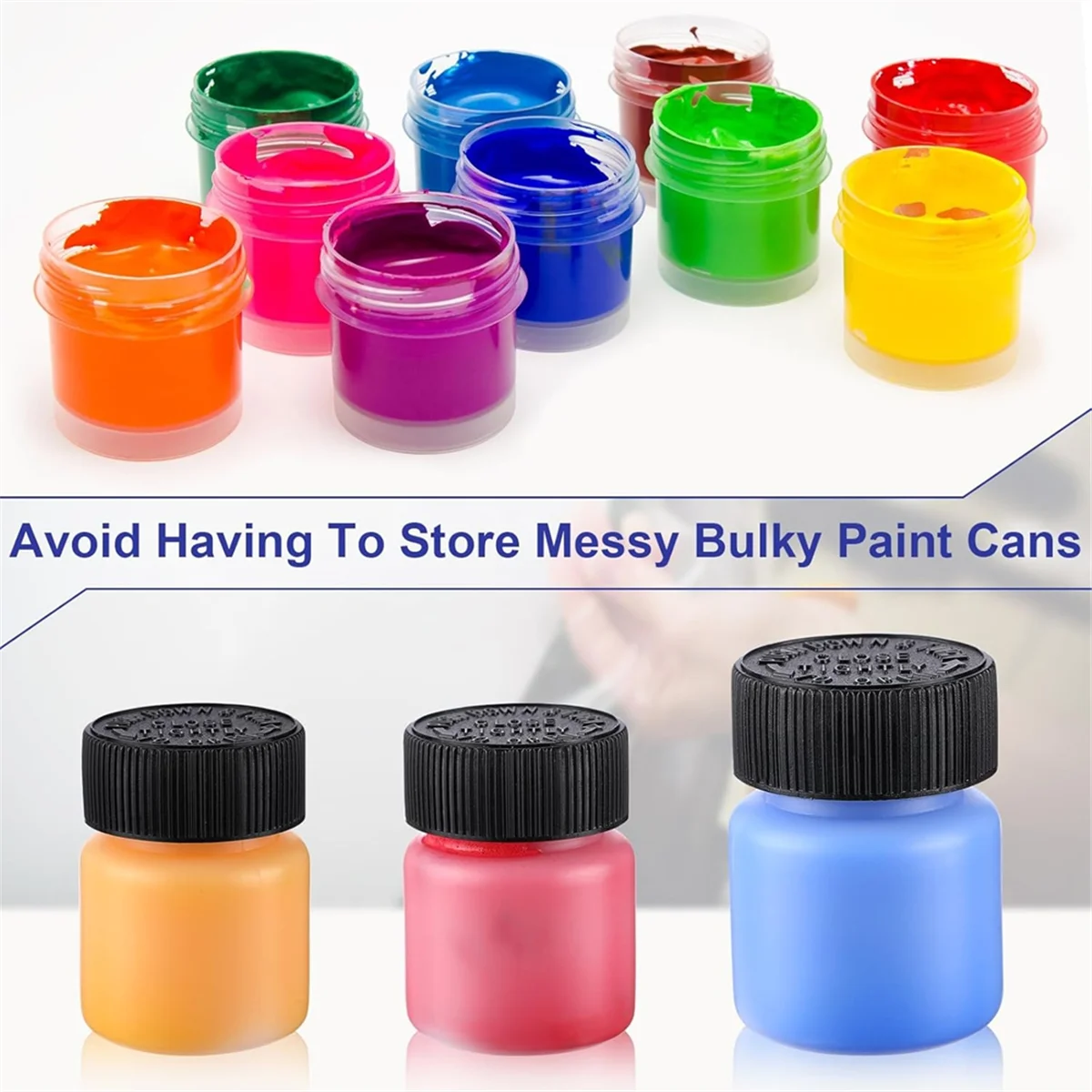 60 Pieces Touch Up Paint Bottles 30 Ml Empty Touch Up Paint Container with Brush & Mixing Ball for Chip Repair Car XY