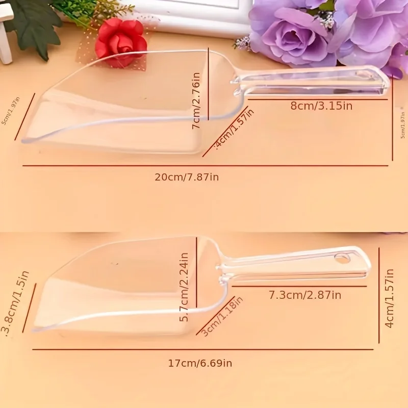 Ice Scoop Ice Shovel Kitchen Scooper Maker Scoops Bar Party Plastic Scoop Transparent Kitchen Supplies ice cream scoop ice shovel scoop ice cube scoop