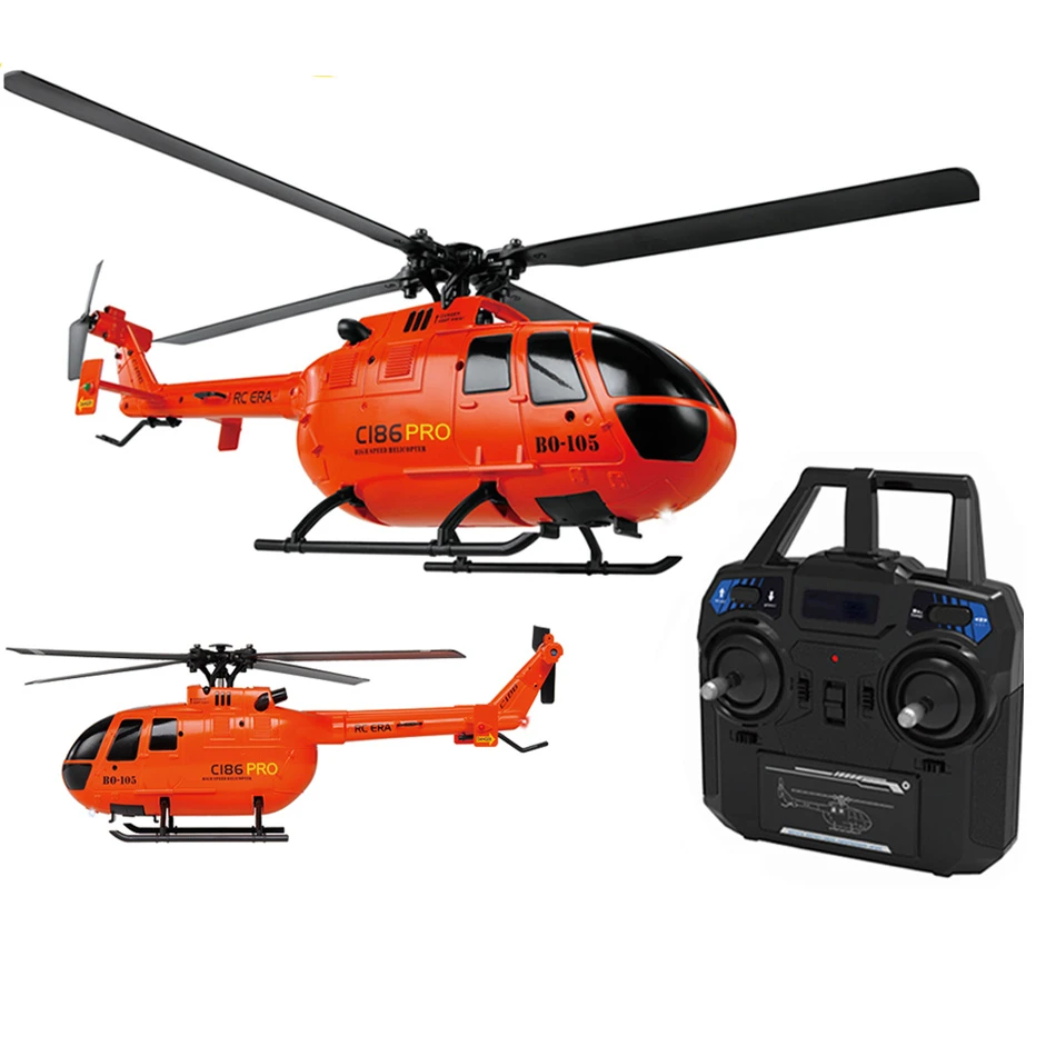 C186 Pro Rc Helicopter For Adults 2.4g 4 Channel Bo105 Scale With Automatic Stabilization System