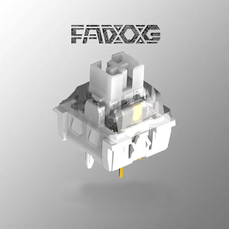 Fadog 화이트 V3 스위치 E스포츠 실버 샤프트, 부드러운 HIFI 컷, 버터 마작 사운드, 맞춤형 기계식 샤프트 바디