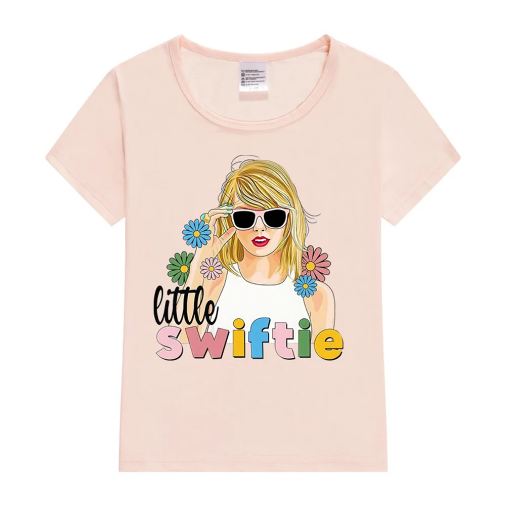 Hot Sale Little Swifty Kids T-Shirt Print Kids T shirt Cute Girls Summer Tops Baby Boys Clothes Children Short Sleeve T-shirt 3