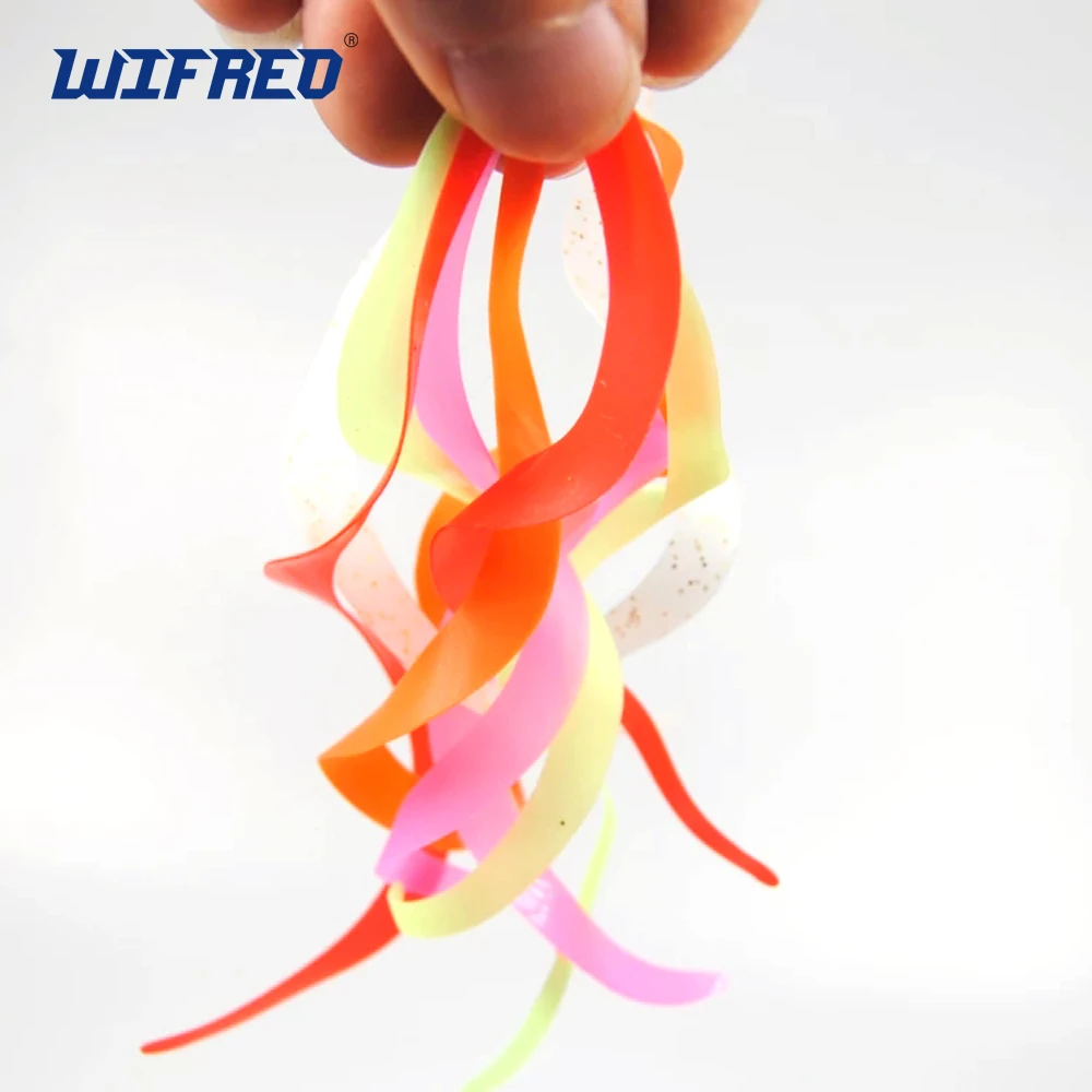 

30pcs Multiple Color Luminous Silicone Lure Skirt Trailers Integrated Spinnerbait Buzzbait Rubber Jig Lures Material