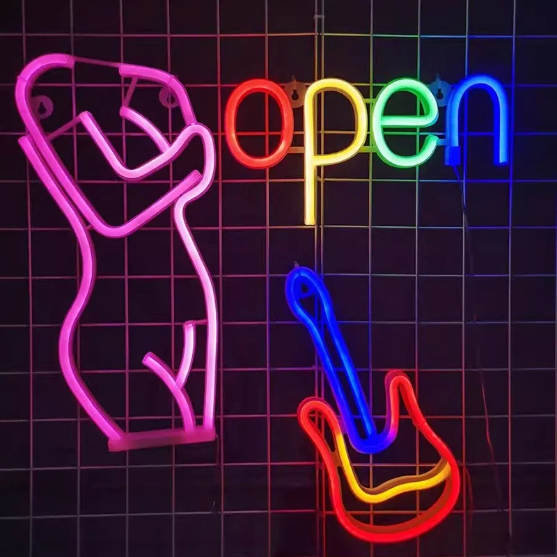 

LED Neon Light Sexy Lady Night Light Wall Hanging Decor Neon For Wine Glass Arcade Bar Party Bedroom Hotle USB Neon Light