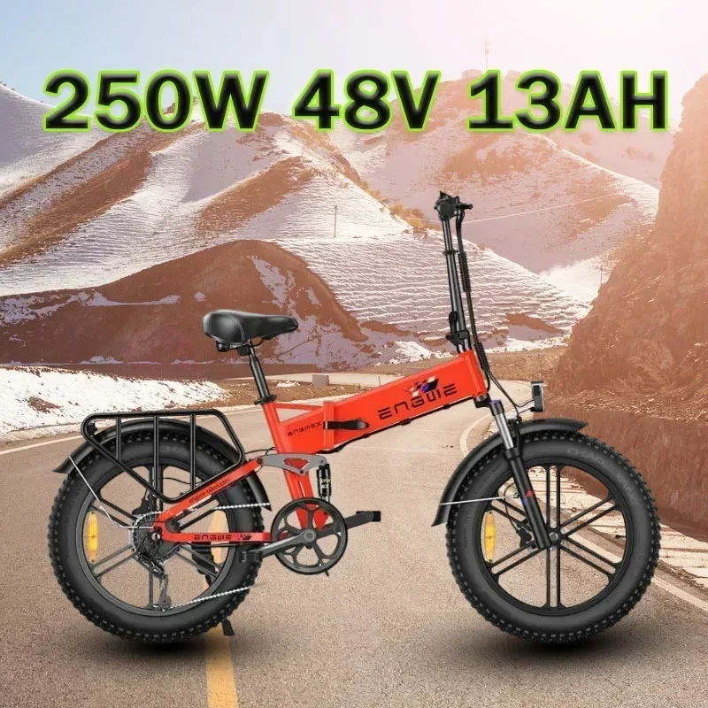 Electric Bicycle ENGWE ENGINE X 250W 48V 13AH 24 fat Tire Electric Bike Powerful Motor Battery Range 25-45KM/H Mountain E bike