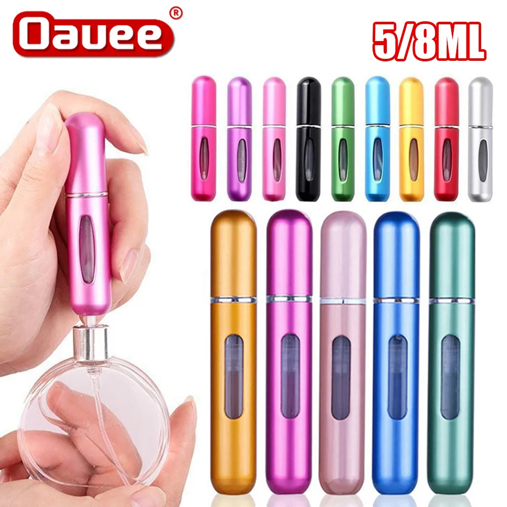 Mini bouteille rechargeable de 5/8ML, vaporisateur de parfum avec pompe de parfum de pulvérisation, conteneurs vides de liquide cosmétique, bouteille d'atomiseur Portable