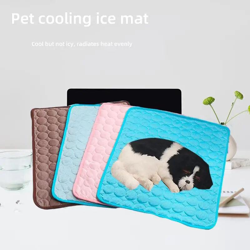 

Premium Summer Ice Silk Pet Cooling Mat for Cats and Dogs - Anti Bite Design Ensures Comfort and Safety