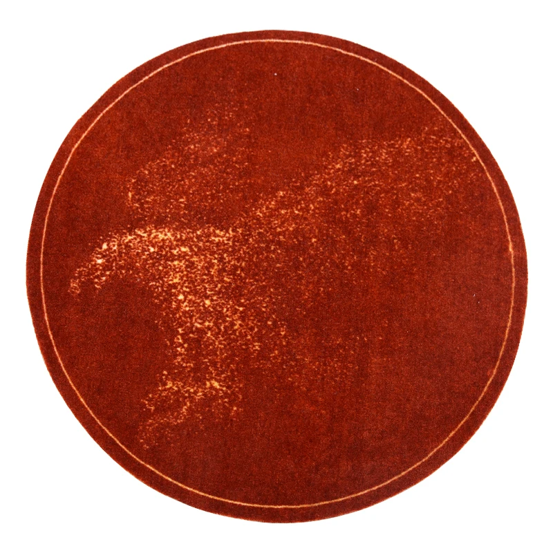 

Light luxury, new Chinese red round carpet, living room, coffee table, bedroom, underbed, computer chair, home