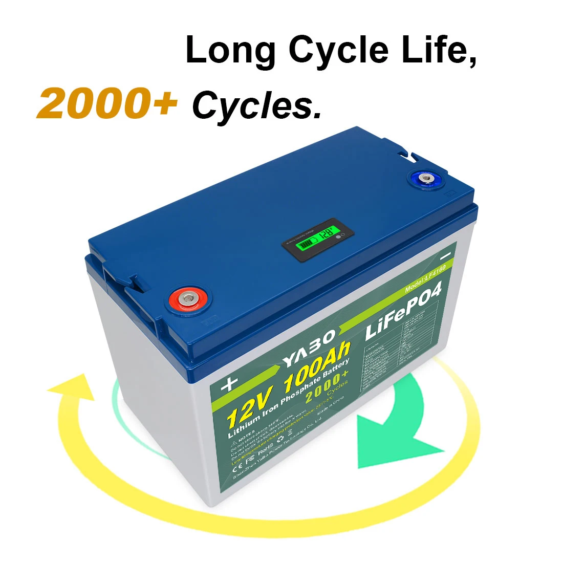 Golf Carts Rechargeable Cheap LiFePO4 Lithium Ion Battery Cell Solar LiFePO4 Caravan 12V 100Ah Battery Pack