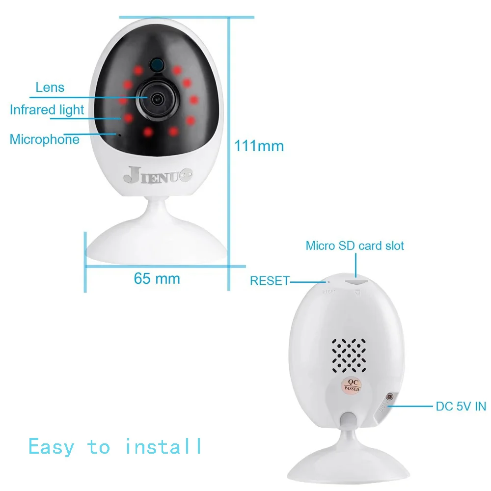 Icsee 3MP Wireless WIFI IP Camera Indoor Home Security CCTV Surveillance with Two-way Voice And Infrared Video Camera JIENUO 3