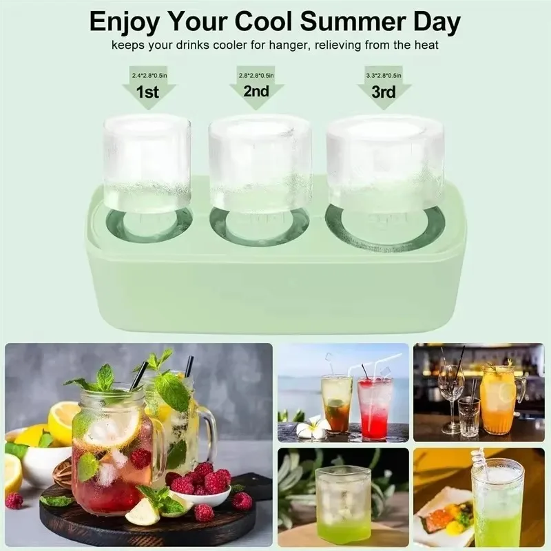 1pc Silicon Ice Cube Mold Stanley Kitchen Bar Tools Beverage Chiller  Cocktail  Mold  Summer  Ice Mold Ice  Cream Mold  Durable 6