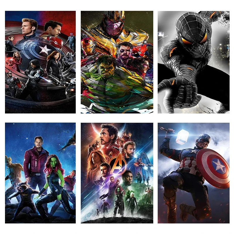 Painting Numbers Marvel Avenger Diy Paintings Numbers Marvel
