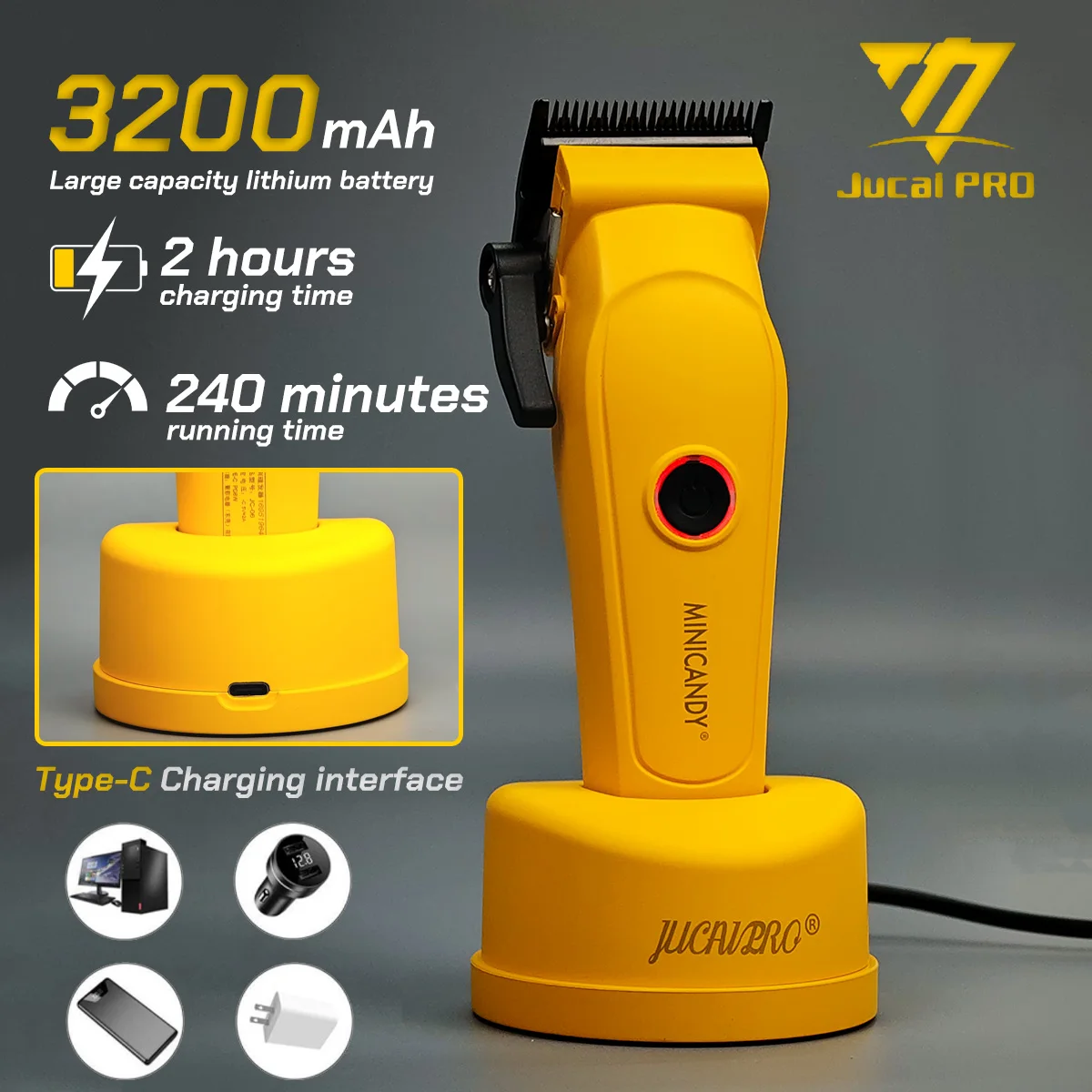 JUCAI PRO MINICANDY Professional Electric Hair Clipper Hair
