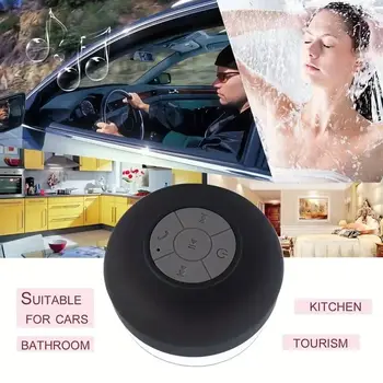 Family Portable Wireless Bluetooth Waterproof Suction Cup Small Speaker Car Bathroom Mobile Phone Listening to Music Stereo 5