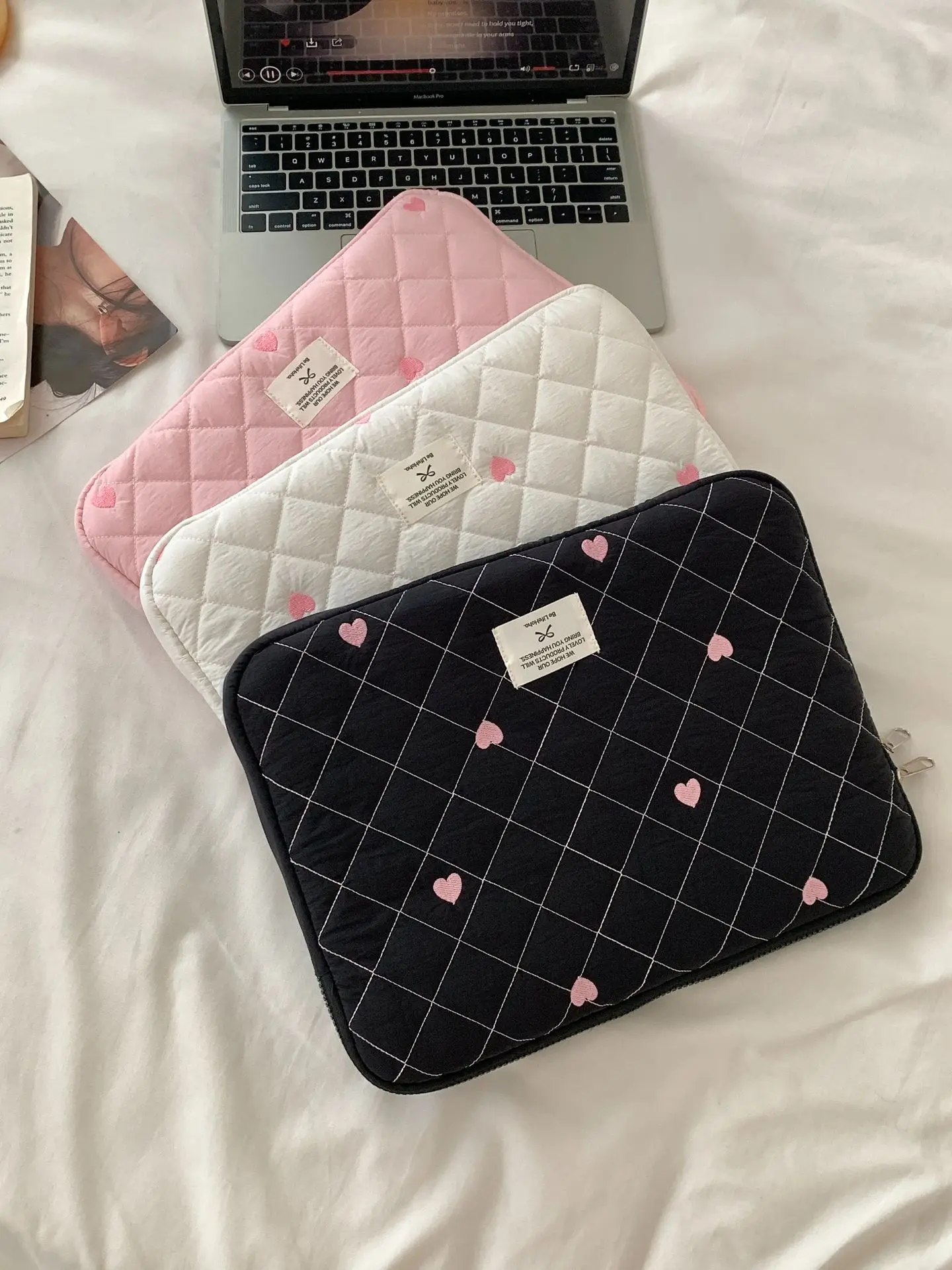 W A4 ipad/document tote in furniture cotton velvet