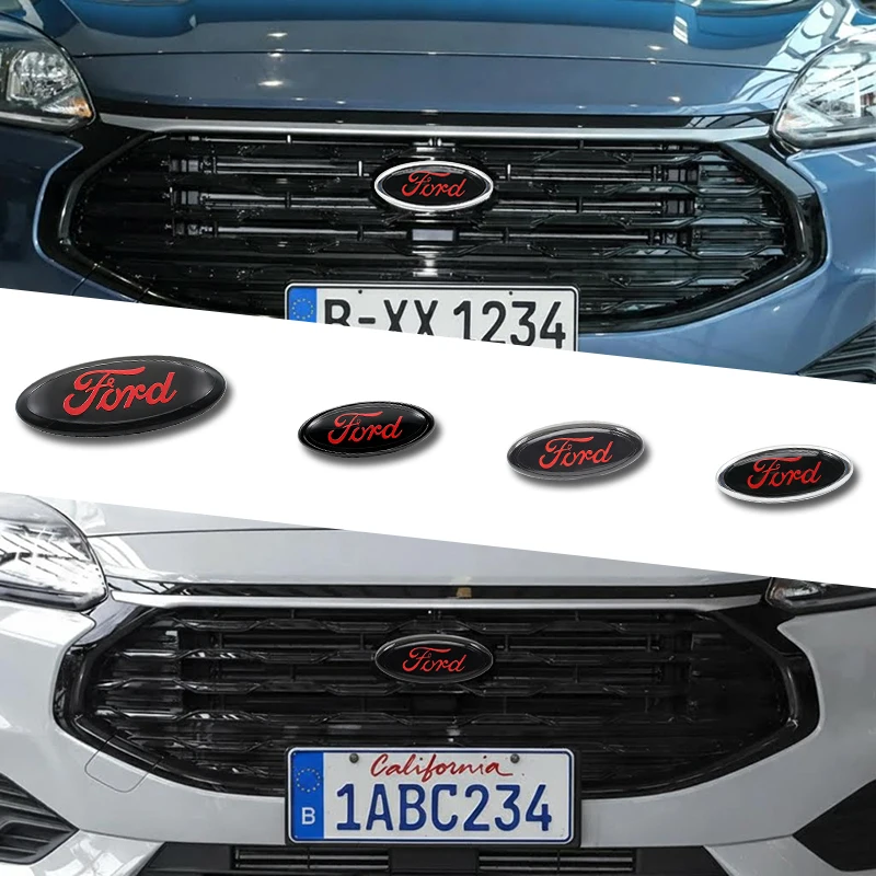 포드 포커스 머스탱 피에스타 푸마 레인저 쿠가 MK7 MAX F150 몬데오 이스케이프 자동차 전면 후드 엠블럼 트렁크 배지 스티커 액세서리