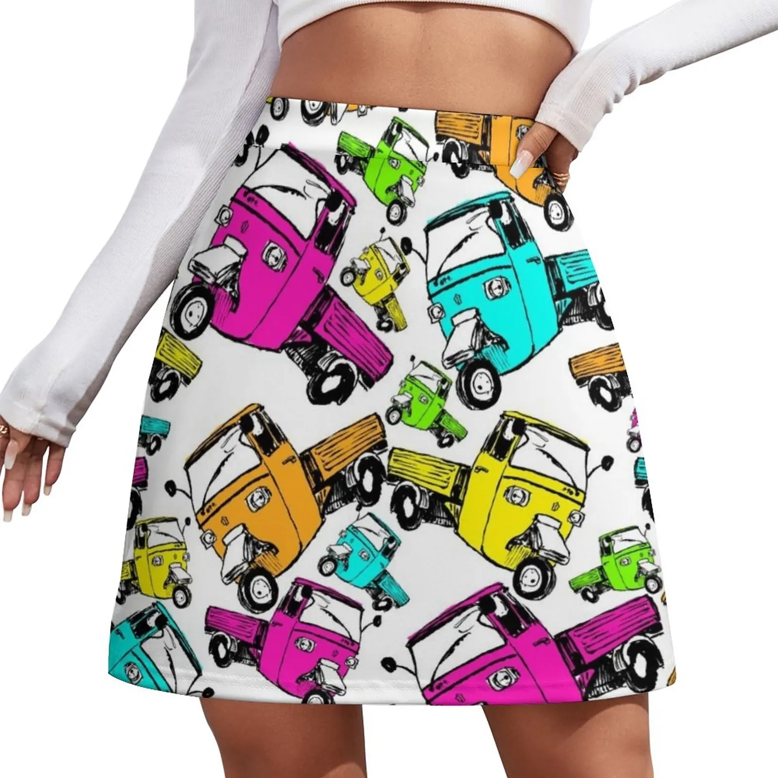 

Piaggio Ape fluo Mini Skirt skirts women summer 2023 skirts for womens