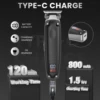 Sejoy Professional Men's Hair Clipper Kit Cordless Trimmer with USB Charging, LED Display 6