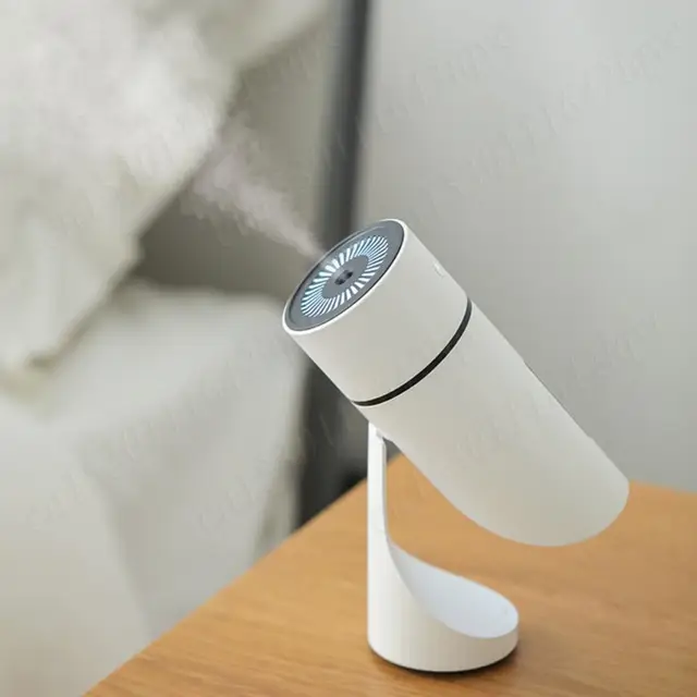 Wireless Air Humidifier Mini Rechargeable Aromatherapy Diffuser with Light Adjustable Angle Silent Desktop Cool Mist Humidifier 3